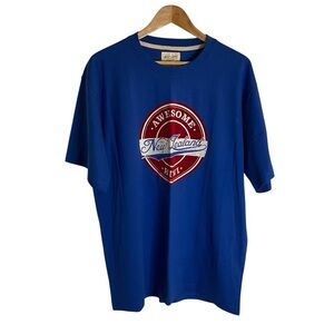 NEW 'Kiwi Silver' Royal Blue Short Sleeve Tee with Emblem Size XXL